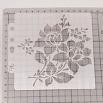 gabarit peinture fleurs moderne blanc bleu noir feuilles floral opaque minimaliste bricolage scrapbookcoration