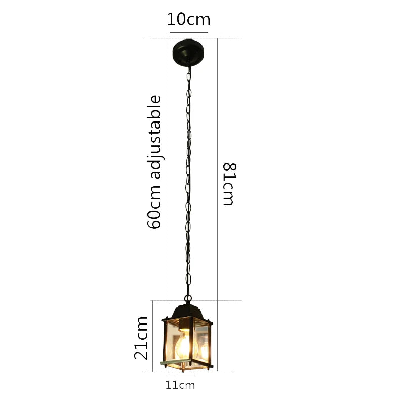lampe suspendue moderne transparente aluminium noir salon chambre d'hôtel éclairage mètres carrés