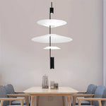 suspension lumineuse moderne blanc fer chromé led salon chambre coucher