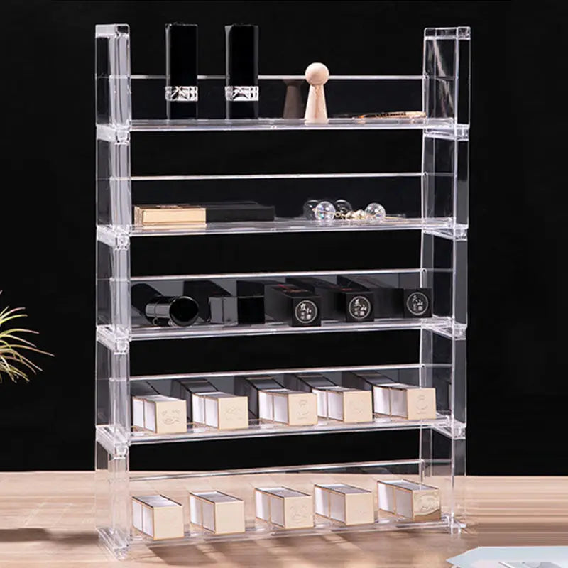 étagère acrylique transparente moderne rangement cosmétiques bocaux assaisonnement figurines pop