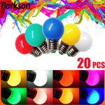 ampoules led e27 multicolore opalescentes moderne 360° rouge vert jaune bleu blanc rose orange