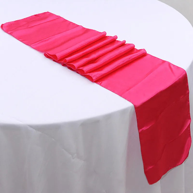 chemin table ruban satin uni décoration mariage banquet fête longue décoration table moderne