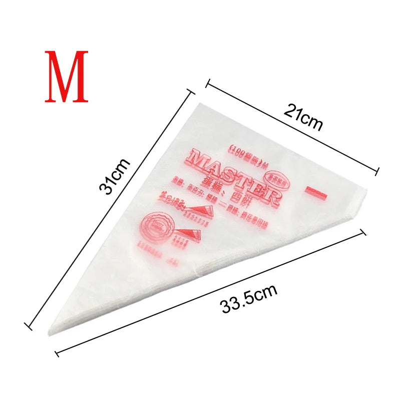 sacs décoration pâtisserie blanc rouge texturés translucides master logo dessert pâtissier triangle taille