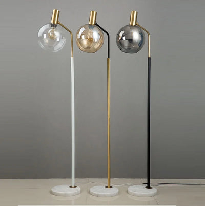 Lampe de chevet cocooning design nordique abat-jour verre multicolore