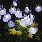 guirlande solaire étanche 11m 60leds multicolore autoinstallation extérieure festive led