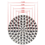 plaque led noir blanc points led moderne technologique concentrique 172mm 172mm
