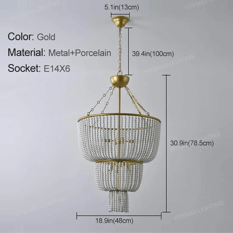 lampe suspendue or blanches classique chaînes ampoules e14
