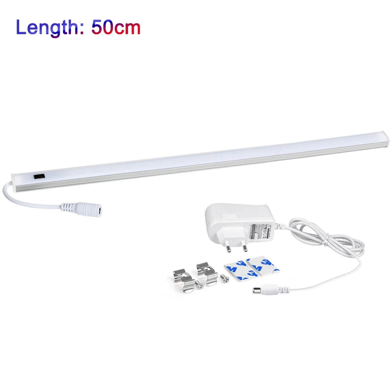 lampe led moderne 30cm 40cm 50cm blanc minimaliste adhésif clip adaptateur secteur
