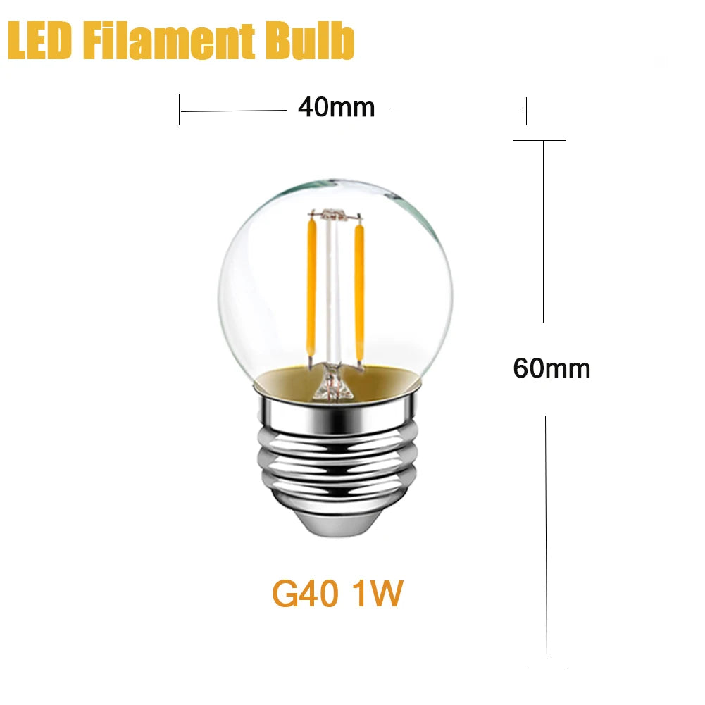 ampoules led filament transparentes vintage 2700k 25000h opalescent e14 e27 12v 24v