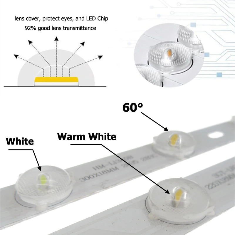 Ruban led blanc chaud moderne connecteur 2700k 6500k 50000h 249lm 2000lm
