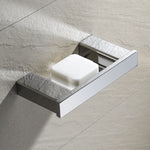 ensemble accessoires salle bain chrome moderne étagère murale porte serviettes porte savon porte rouleau