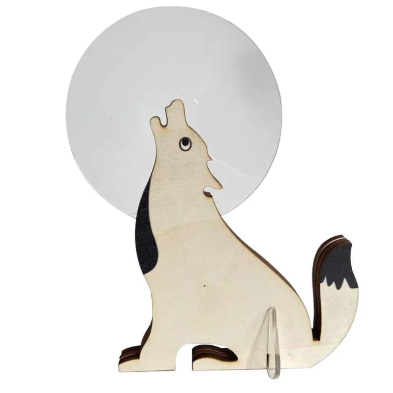 lampes decoratives animaux bois toucan baleine paon loup motifs lumineux moderne minimaliste