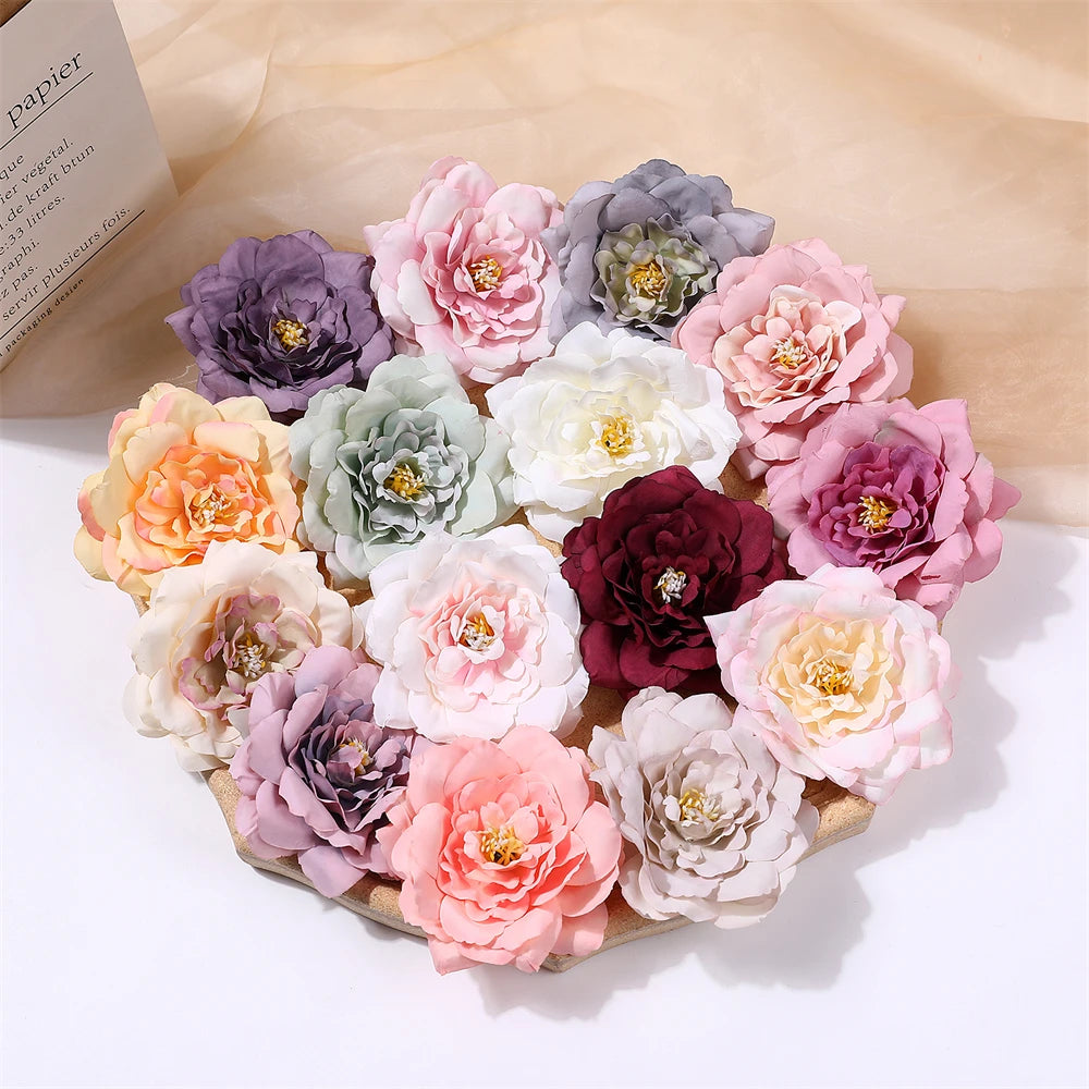 fleurs artificielles roses pivoines soie decoration maison romantique violet blancintérieur mariage