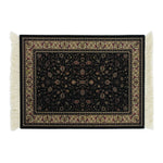 tapis sol persan motif floral classique franges décoration intérieur maison