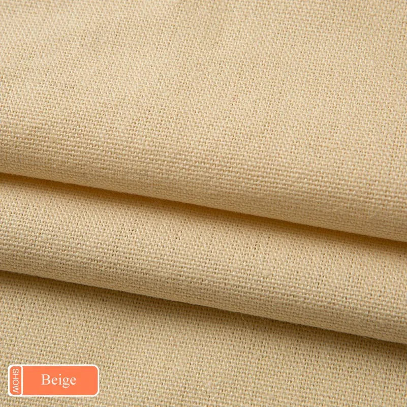 tissu toile coton résistant couture bricolage ameublement textile solide couleur unie 145cm