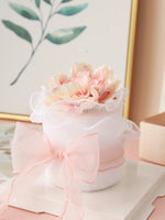 décoration mariage bouquet artificiel fleur tulle rose clair blanc romantique