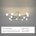 chandelier moderne suspension led 12 lumières blanc doré chambre salon