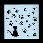 pochoirs peinture murale gabarit animal motif chat chien décoration blancOpaque