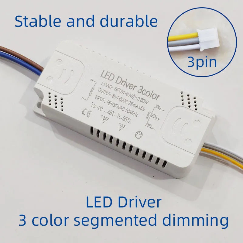 driver led blanc moderne 120v 240v ac220v non isolant 36w 50w câbles 3pin