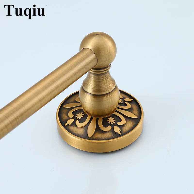 ensemble quincailleries bain bronze ornements floraux classique porte serviettes crochets fixations murales