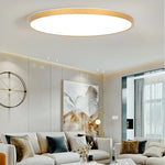 plafonnier led moderne bois grainé blanc éclairage quotidien surface vis fixations