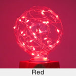 ampoule led décorative multicolore fil cuivre entrelacé opacité verre e27