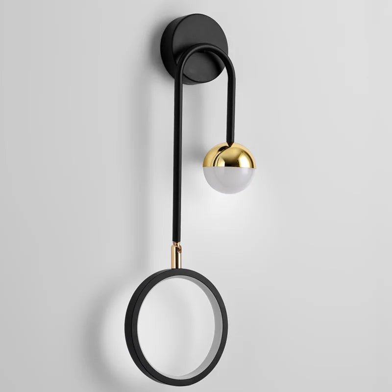 lampe murale moderne noire dorée éclairage cuisine chambre entrée 249lm 5m²