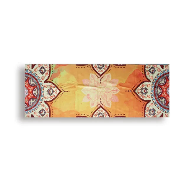 serviette yoga bleu mandala anti dérapante 183cm 63cm ethnique moderne multifonctionnelle fitness