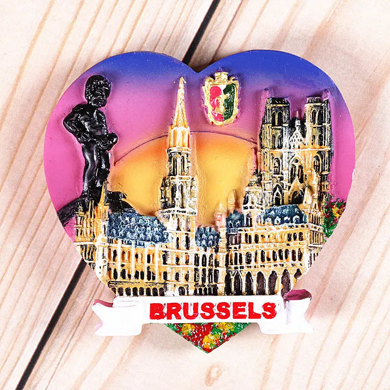 souvenirs aimants réfrigérateur scènes urbaines paysages culturels personnages belgique berlin grèce russie espagne praguechine