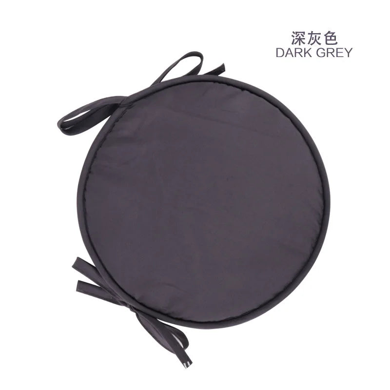 coussin siège rond rubans fixation chaise cuisine moderne uni