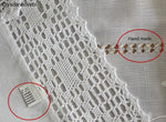 nappe table dentelle brodée fleurs vintage blanc réutilisable maison mariage festivité