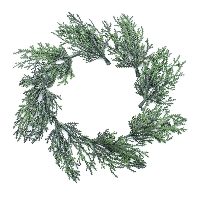 décoration noël arbres artificiels feuilles vertes naturelles extérieur scrapbooking 10 pièces