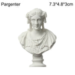 buste sculpté résine blanc détails granuleux classique réaliste décoration intérieureportrait miniature