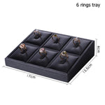 support bague noir clips moderne présentoir bijoux exposant bagues luxe affichage retail organiser vitrine
