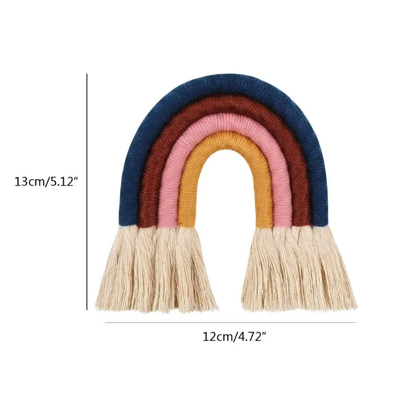 décoration murale arc ciel tissé franges artisanal bohème chambre bébé événement