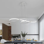 suspension lumineuse moderne infini noir blanc or 75cm 249lm led dimmable