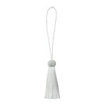 pompons franges decoration maison beige gris blanc bleu marine noir tissu élégant