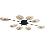 plafonnier moderne acrylique noir doré led clips facile chambre salon