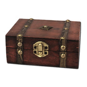 Boîte à bijoux rétro en bois avec serrure - Grande capacité rangement organisateur cadeau