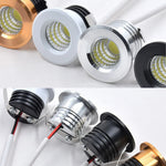 Spot LED 3W Or Argent Noir Blanc Mat Moderne Vis Câble Électrique Interrupteur