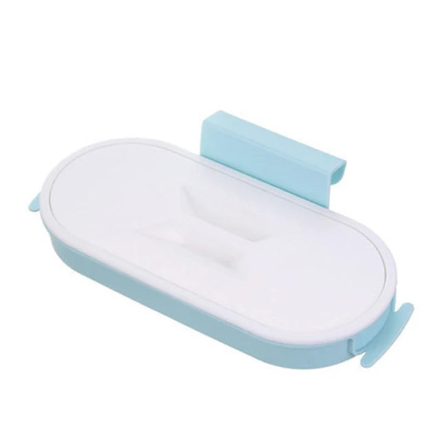 sac poubelle suspendu blanc gris clips utilisation multiple moderne pratique cuisine organisateur