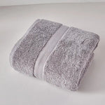 serviettes bain coton égyptien blanc gris bleu absorption rapide séchage rapide lavage machine texture
