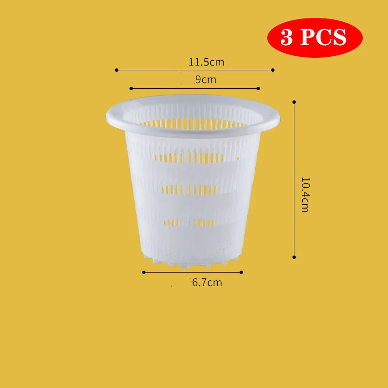 pots fleurs modernes perforés jaune vert orange blanc noir 10cm 12cm 16cm 20cm