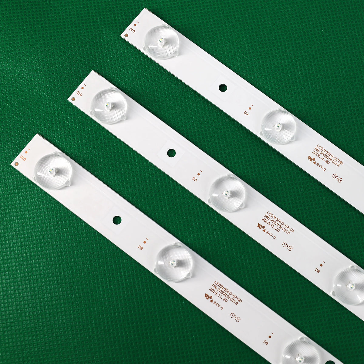 barres lumineuses led blanc vert industrielle lisse dorée adhésive connecteurs électriques