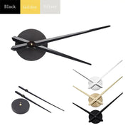 mouvement horloge murale aiguilles métallique moderne minimaliste noir doré argenté DIY