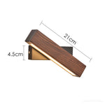 applique murale bois texturé marron foncé éclairage chambre entrée étude lumiere led moderne minimaliste