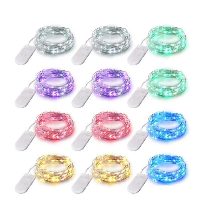 guirlande lumineuse led fil cuivre multicolore decoration noel mariage feste interieur exterieur decoratif
