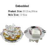 applique murale moderne cristal transparent verte dorée vis moderne élégante led 3w dimmable