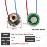 circuit intégré led 3w 5w 10w vert bleu noir 17mm 20mm 22mm 1mode 5modes