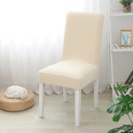 housse chaise marron noir bleu rose verte gris moderne spandex polyester jacquard unicolore elastic